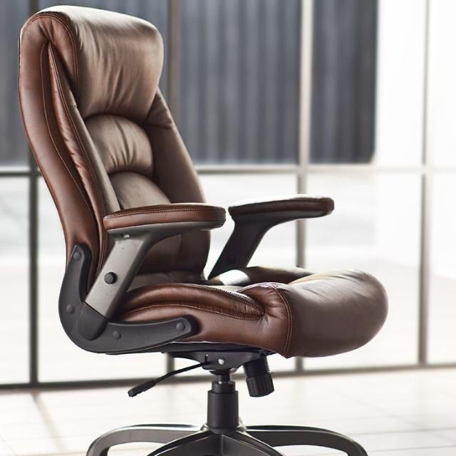 Brown leather executive chair